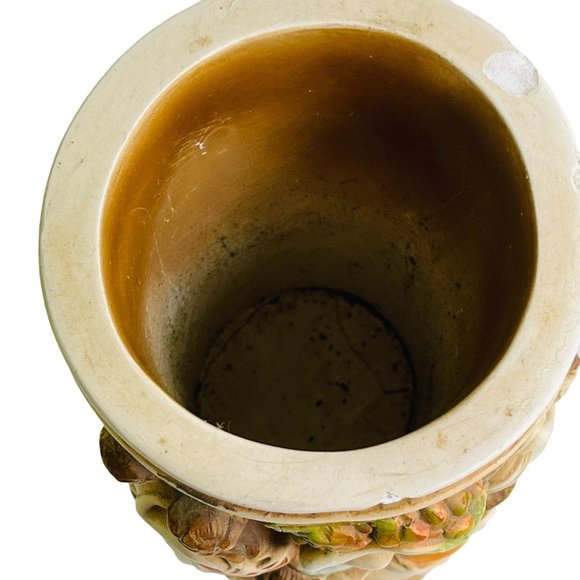 Vintage Roman Bath Garden Chalk Ware Vase 11" x 4.5" - Picture 7 of 9